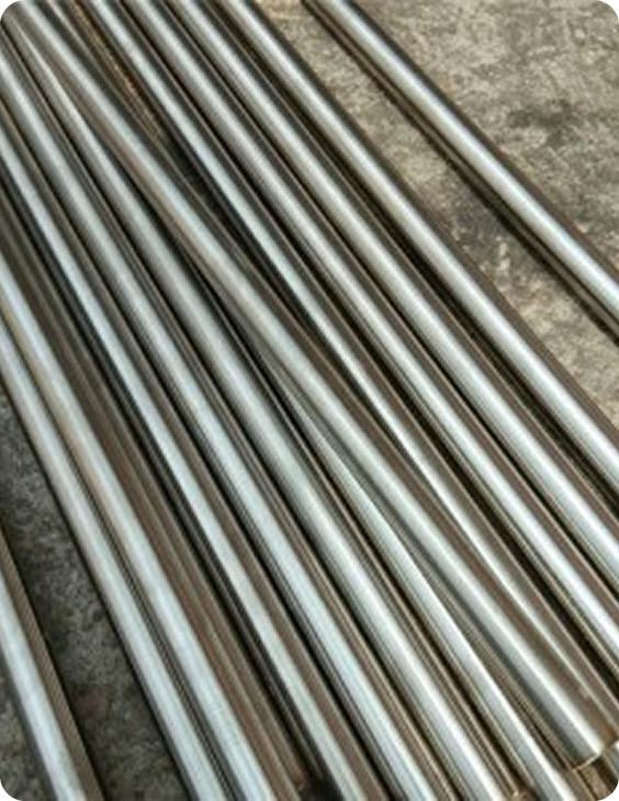 Stainless steel bars in grades 304, 316, 304L, 316L, 309S, 310S, and 321.